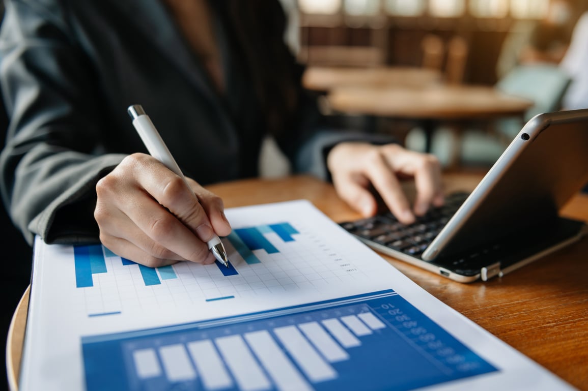 business documents on office desk